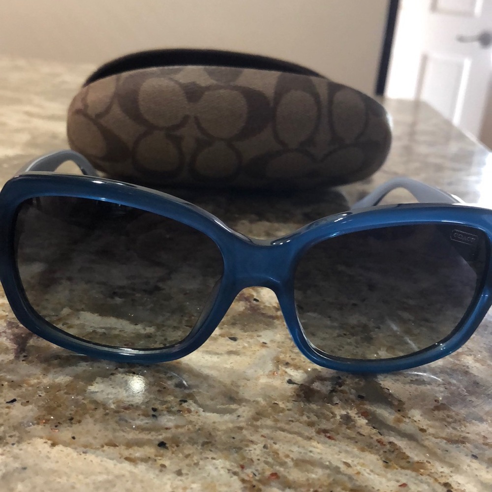 Blue coach women’s sunglasses